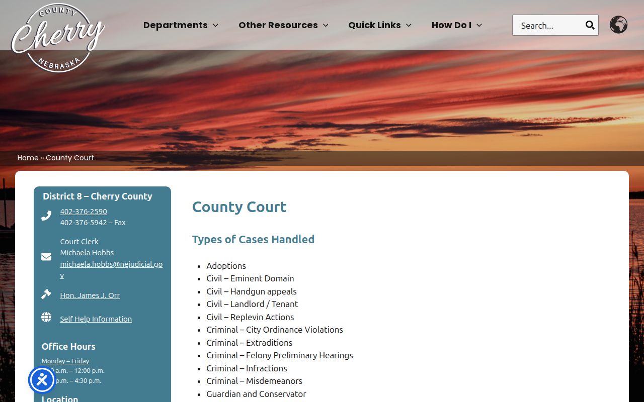 Valentine warrant records, Cherry County Court source